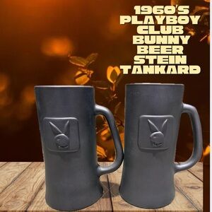 Vintage Playboy Club  Bunny Beer Stein/ Tankard In Gray Matte Finish
